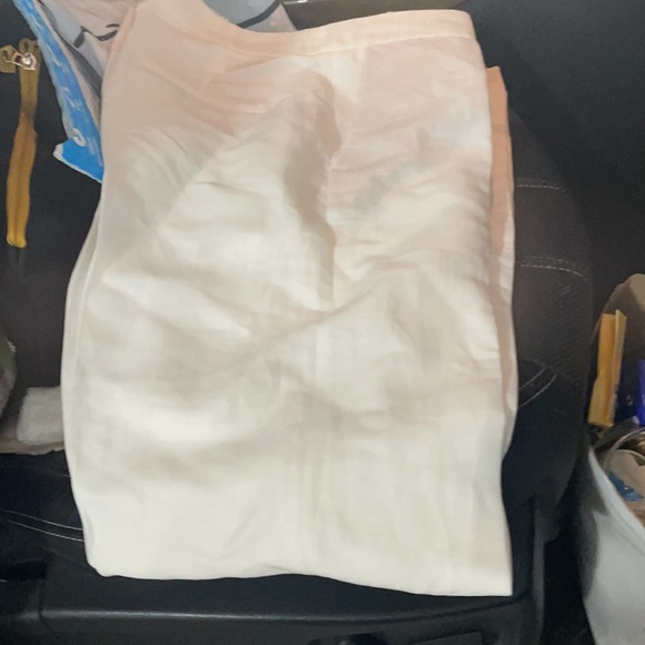 Selling BRAND NEW ZARA LINEN BLEND WHITE DRESS PANTS - Picture 6 of 9